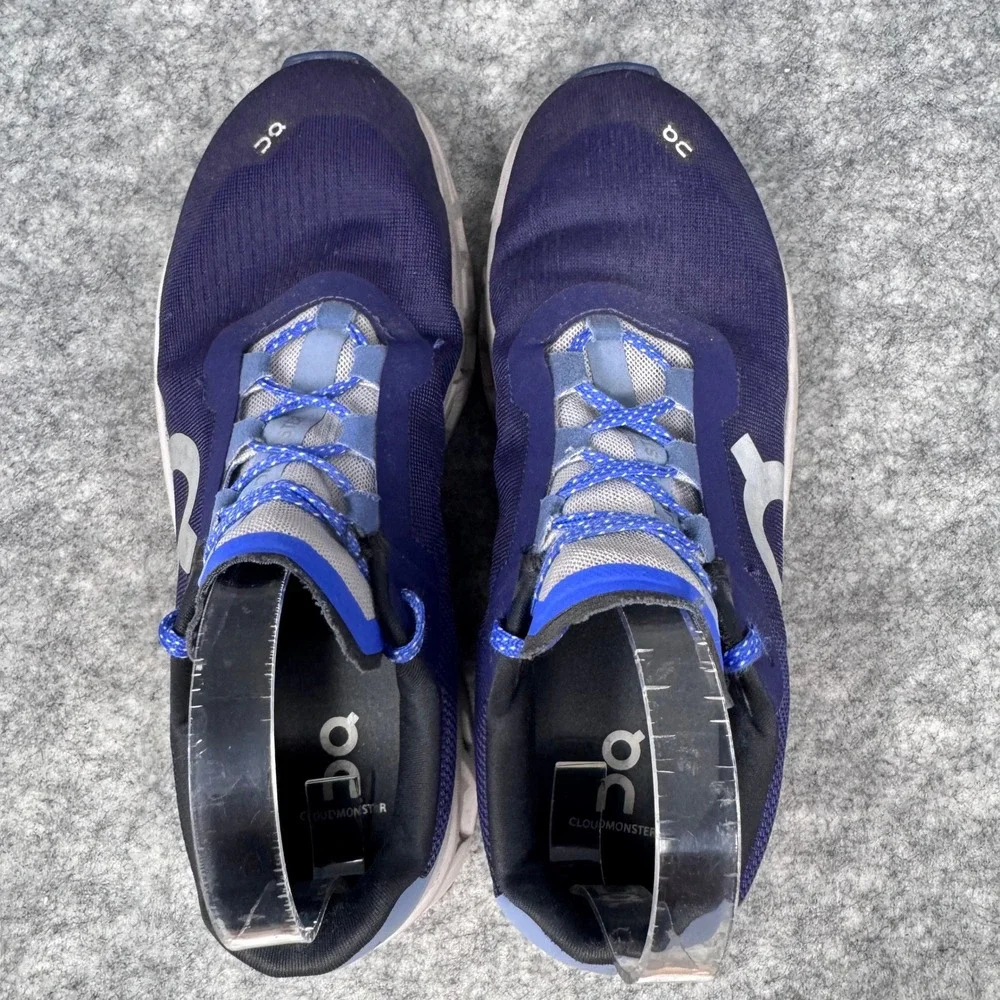 On Cloudmonster Running Shoes Womens Sz 10.5 CloudTec Athletic Blue Gym